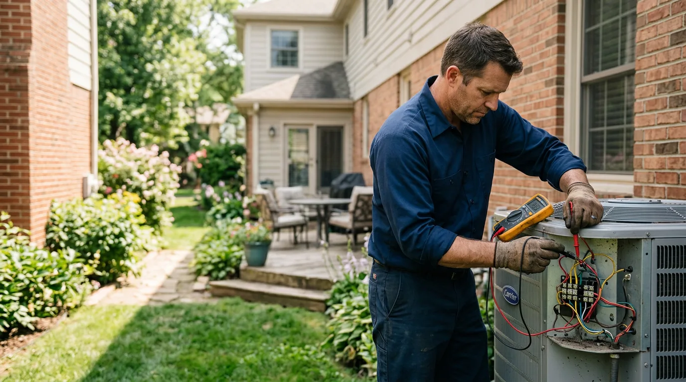 HVAC technician working near Oglesby, IL